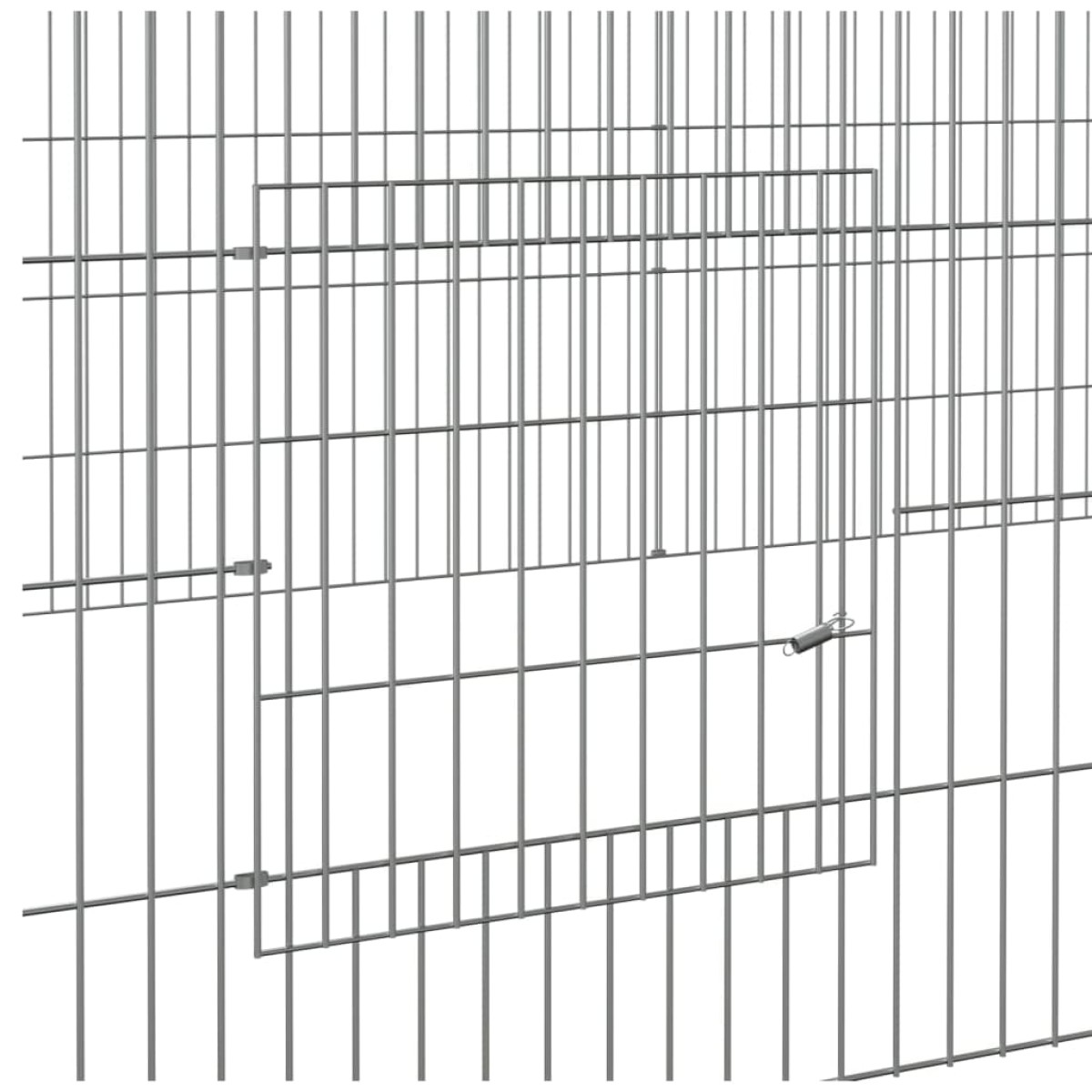 vidaXL Κλουβί Κουνελιών 3 Πάνελ 325x109x54 εκ. από Γαλβανισμένο Σίδερο