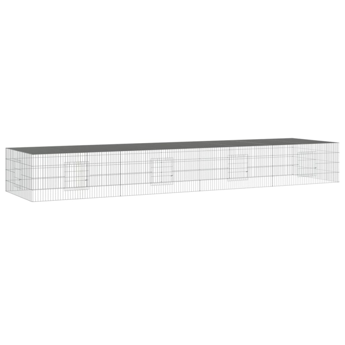 vidaXL Κλουβί Κουνελιών 4 Πάνελ 433x109x54 εκ. από Γαλβανισμένο Σίδερο