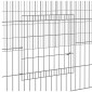 vidaXL Κλουβί Κουνελιών 4 Πάνελ 433x109x54 εκ. από Γαλβανισμένο Σίδερο