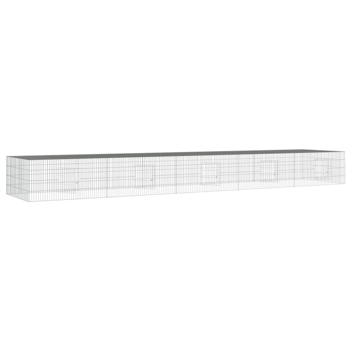 vidaXL Κλουβί Κουνελιών 5 Πάνελ 541x109x54 εκ. από Γαλβανισμένο Σίδερο