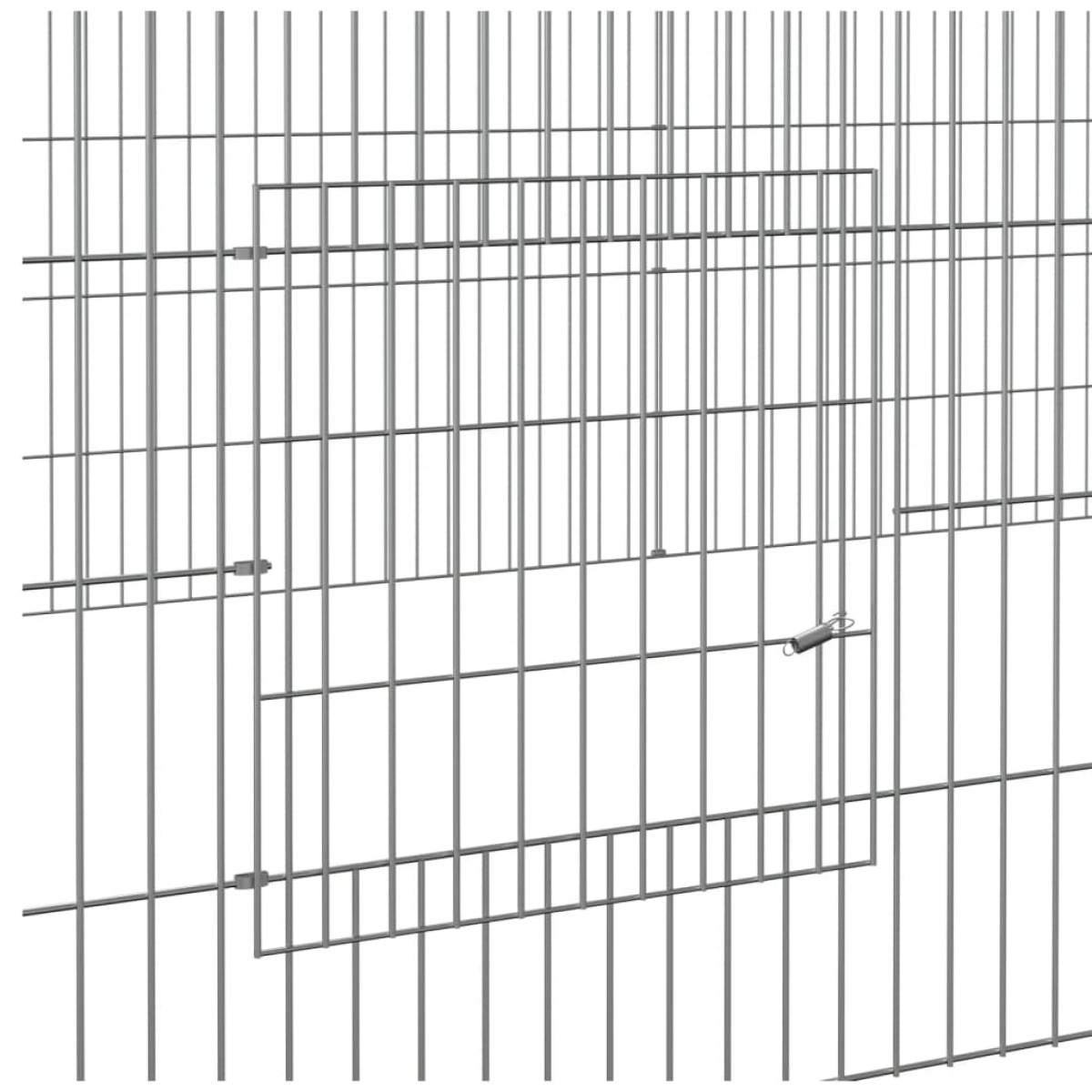 vidaXL Κλουβί Κουνελιών 5 Πάνελ 541x109x54 εκ. από Γαλβανισμένο Σίδερο