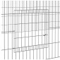 vidaXL Κλουβί Κουνελιών 5 Πάνελ 541x109x54 εκ. από Γαλβανισμένο Σίδερο