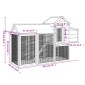 vidaXL Κοτέτσι Γκρι 193 x 65 x 117 εκ. από Μασίφ Ξύλο Πεύκου