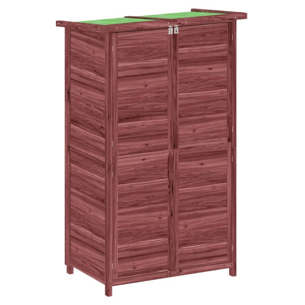 vidaXL Αποθήκη Εργαλείων Κήπου Μόκα 83x57x140 εκ. Μασίφ Ξύλο Πεύκου