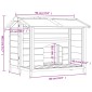 vidaXL Σπίτι Σκύλου Μόκα 96 x 87 x 80,5 εκ. από Μασίφ Ξύλο Πεύκου