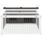 vidaXL Κλουβί Κουνελιών Γκρι 117,5 x 97 x 47,5 εκ. Μασίφ Ξύλο Πεύκου