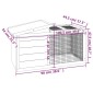 vidaXL Κλουβί Κουνελιών Μόκα 100,5 x 54 x 55 εκ. από Μασίφ Ξύλο Πεύκου