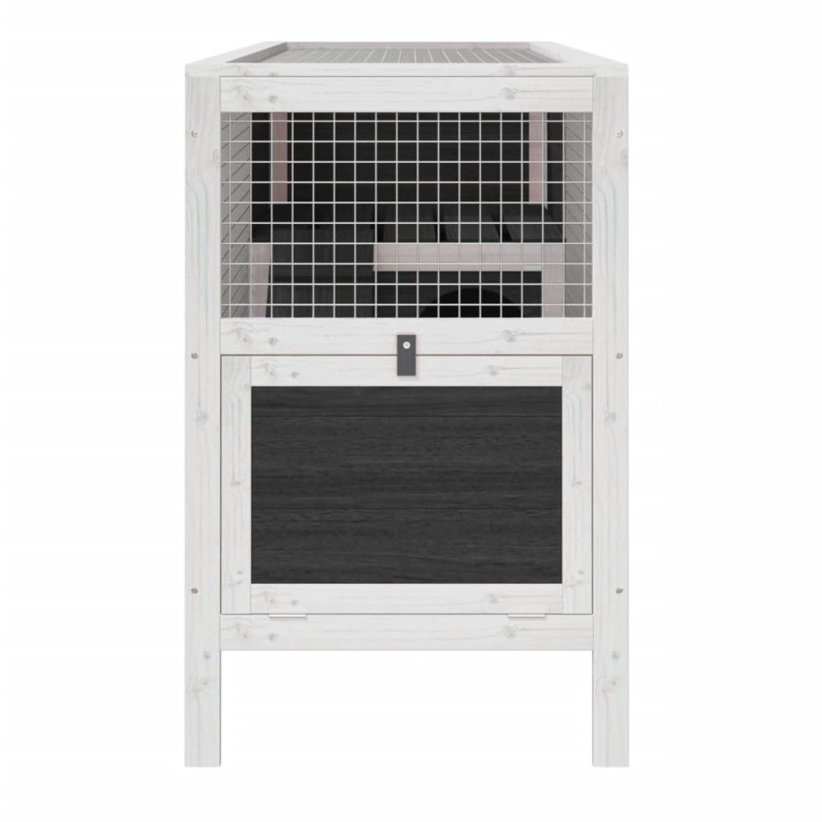 vidaXL Κλουβί Κουνελιών Γκρι 103 x 44 x 69,5 εκ. Μασίφ Ξύλο Πεύκου