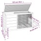 vidaXL Κλουβί Κουνελιών Κόκκινο 103 x 44 x 69,5 εκ. Μασίφ Ξύλο Πεύκου