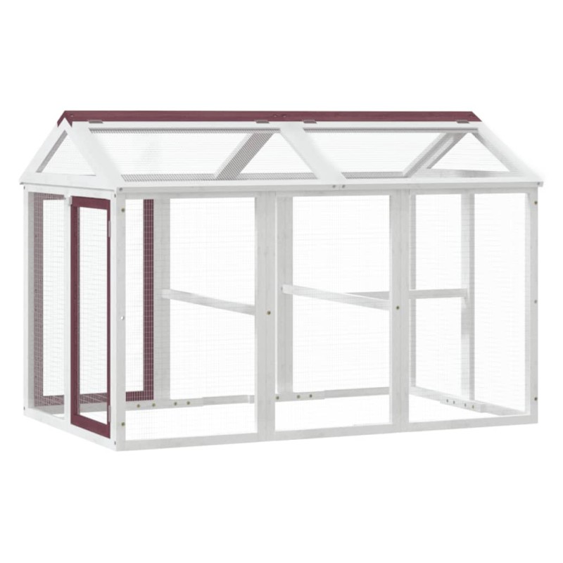 vidaXL Κουτί Περίφραξης Μόκα 141 x 94 x 104 εκ. από Μασίφ Ξύλο Πεύκου