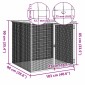 vidaXL Κοτέτσι - Κλουβί με Στέγη Αν. Γκρι 103x98x90 εκ. Γαλβαν. Ατσάλι
