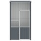 vidaXL Κλουβί Πουλιών Ανθρακί 115x78x200 εκ. από Γαλβανισμένο Χάλυβα