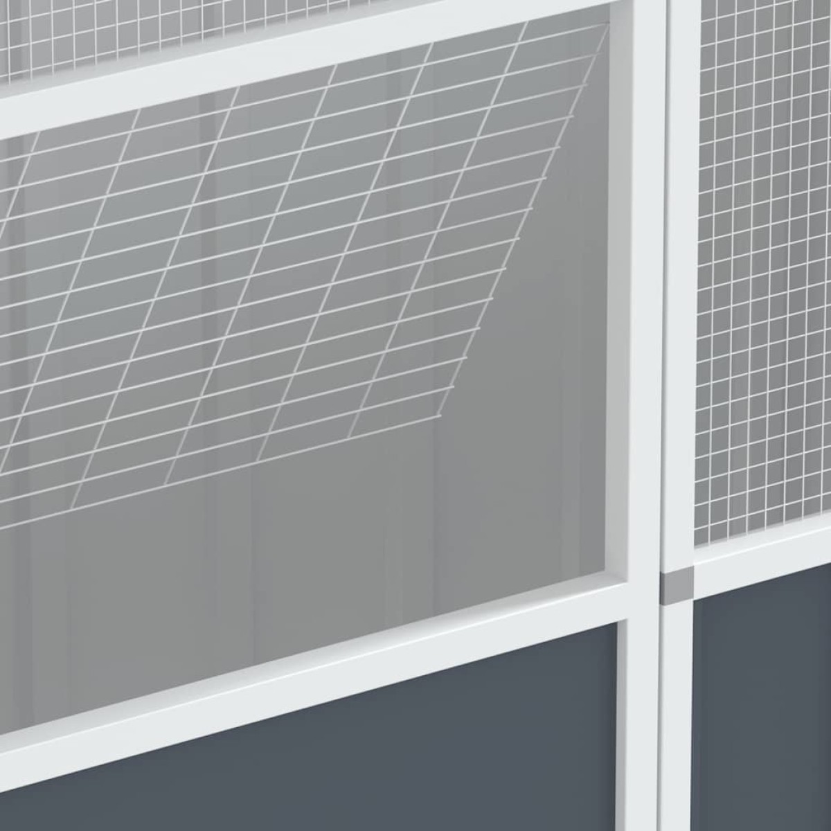 vidaXL Κλουβί Πουλιών Ανθρακί 115x78x200 εκ. από Γαλβανισμένο Χάλυβα
