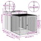 vidaXL Κλουβί για Κότες με Αυλή Αν. Γκρι 110x201x110εκ Γαλβαν. Χάλυβας