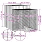 vidaXL Κλουβί για Κότες με Αυλή Ανθρακί 165x251x181 εκ Γαλβαν. Χάλυβας
