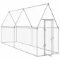 vidaXL Κοτέτσι - Κλουβί Ασημί 400x100x190 εκ. από Γαλβανισμένο Χάλυβα