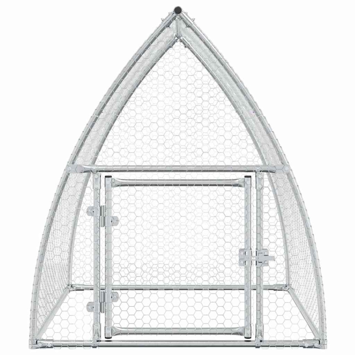 vidaXL Κοτέτσι - Κλουβί Ασημί 100x105x120 εκ. από Γαλβανισμένο Χάλυβα