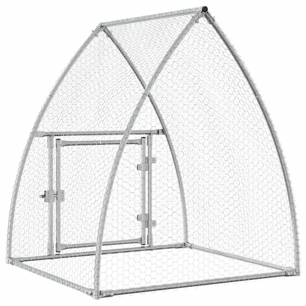 vidaXL Κοτέτσι - Κλουβί Ασημί 100x105x120 εκ. από Γαλβανισμένο Χάλυβα