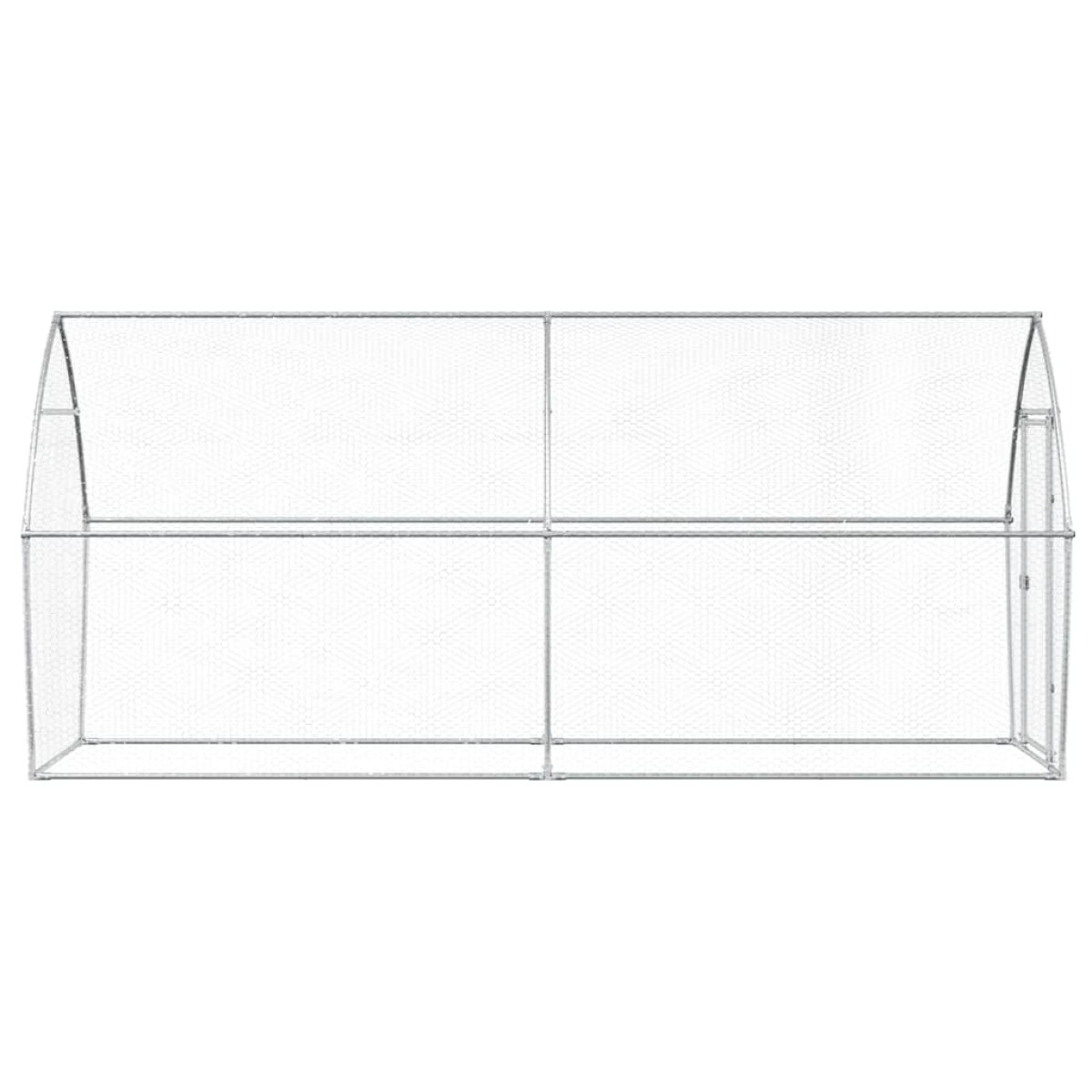 vidaXL Κοτέτσι - Κλουβί Ασημί 400x105x182 εκ. από Γαλβανισμένο Χάλυβα