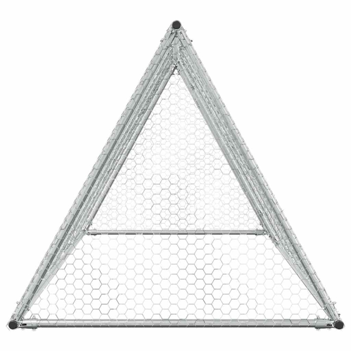 vidaXL Κοτέτσι - Κλουβί Ασημί 200x105x91 εκ. από Γαλβανισμένο Χάλυβα