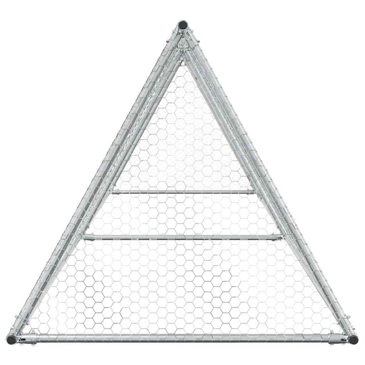 vidaXL Κοτέτσι - Κλουβί Ασημί 400x105x91 εκ. από Γαλβανισμένο Χάλυβα