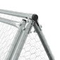 vidaXL Κοτέτσι - Κλουβί Ασημί 400x105x91 εκ. από Γαλβανισμένο Χάλυβα