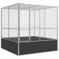 vidaXL Κλουβί Ασημένιο 211x207x212 εκ. Ατσάλινο