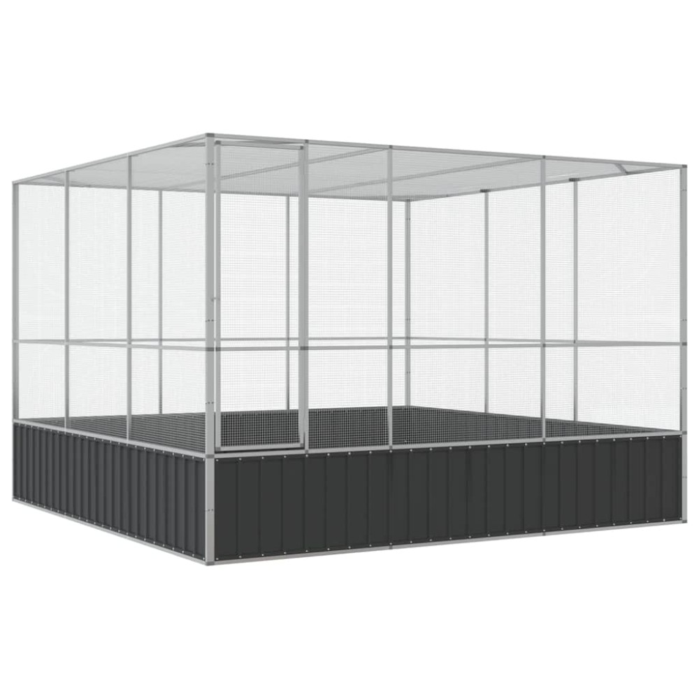 vidaXL Κλουβί Ασημένιο 311x307x212 εκ. Ατσάλινο