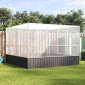 vidaXL Κλουβί Ασημένιο 311x307x212 εκ. Ατσάλινο