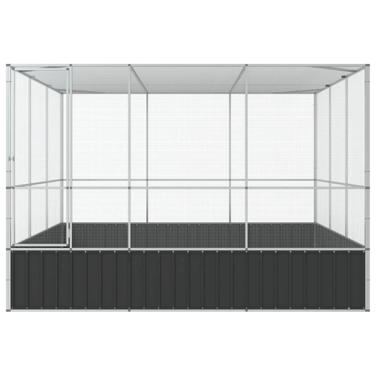 vidaXL Κλουβί Ασημένιο 311x307x212 εκ. Ατσάλινο