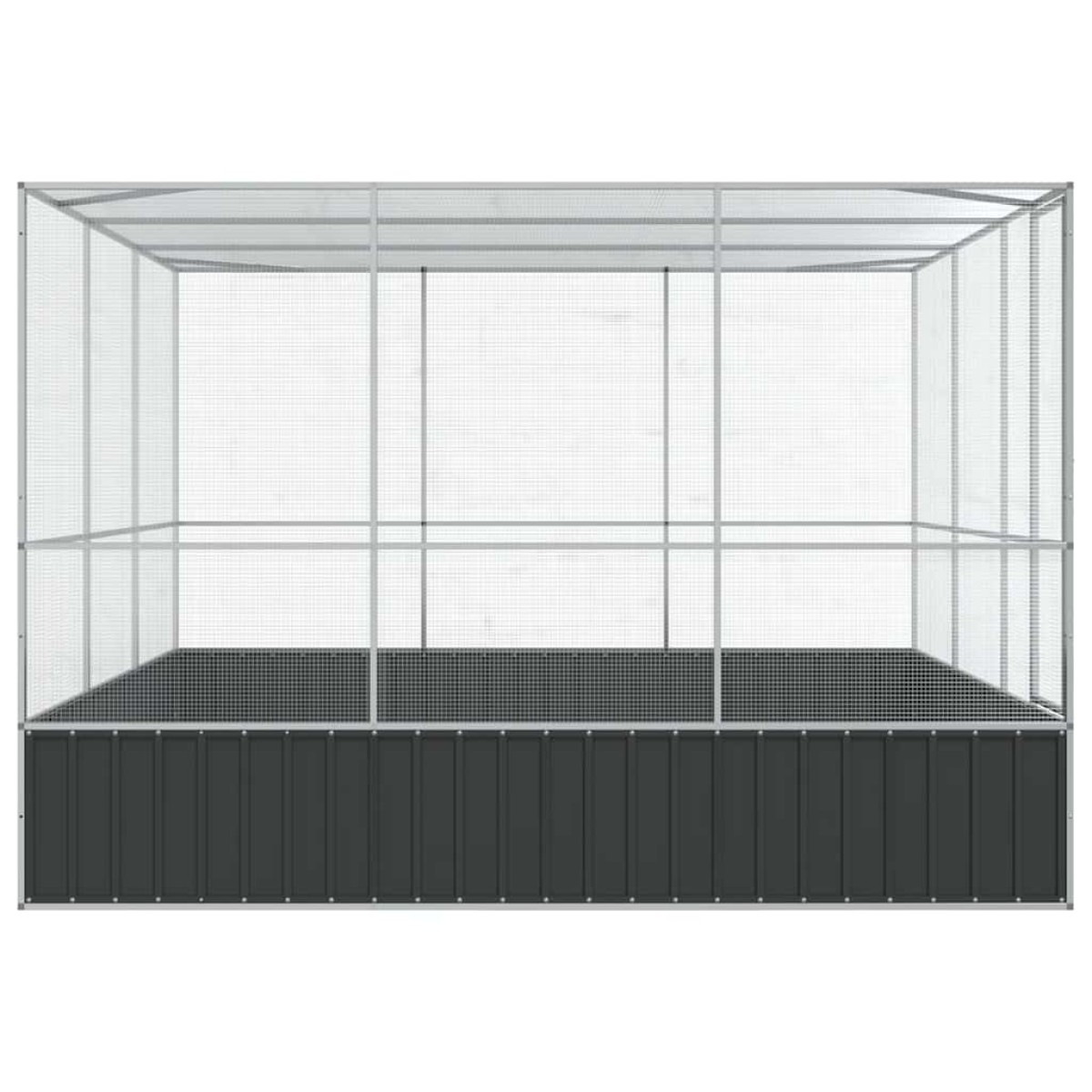 vidaXL Κλουβί Ασημένιο 311x307x212 εκ. Ατσάλινο