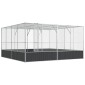 vidaXL Κλουβί Ασημένιο 418x414x212 εκ. Ατσάλινο