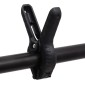 vidaXL Βάση Φόντου σε Σχήμα Τ Μαύρη 151x60x(70-200) εκ.