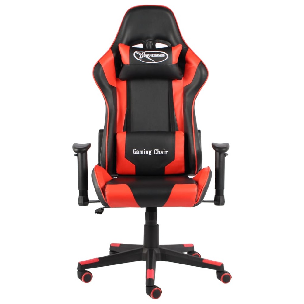 vidaXL Καρέκλα Gaming Περιστρεφόμενη Κόκκινη PVC