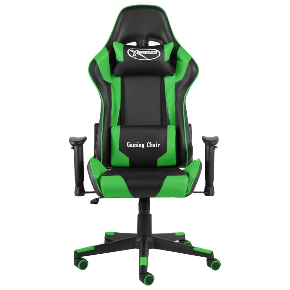 vidaXL Καρέκλα Gaming Περιστρεφόμενη Πράσινη PVC
