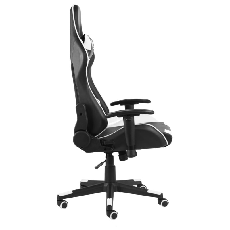 vidaXL Καρέκλα Gaming Περιστρεφόμενη Λευκή PVC