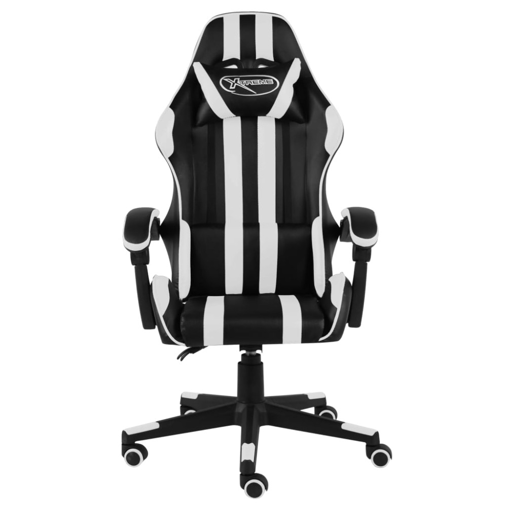 vidaXL Καρέκλα Racing Μαύρο / Λευκό από Συνθετικό Δέρμα