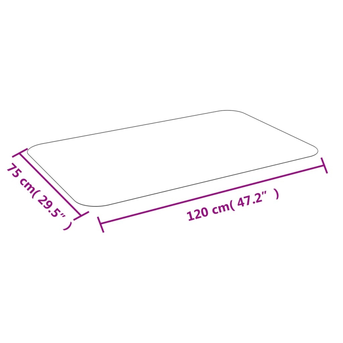 vidaXL Προστατευτικό Δαπέδου για Laminate Δάπεδο ή Χαλί 75 x 120 εκ.