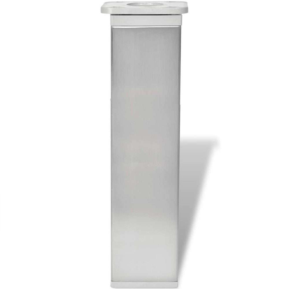vidaXL Πόδια καναπέ 4 pcs Ασημί 38 x 38 x 180 mm Σίδερο