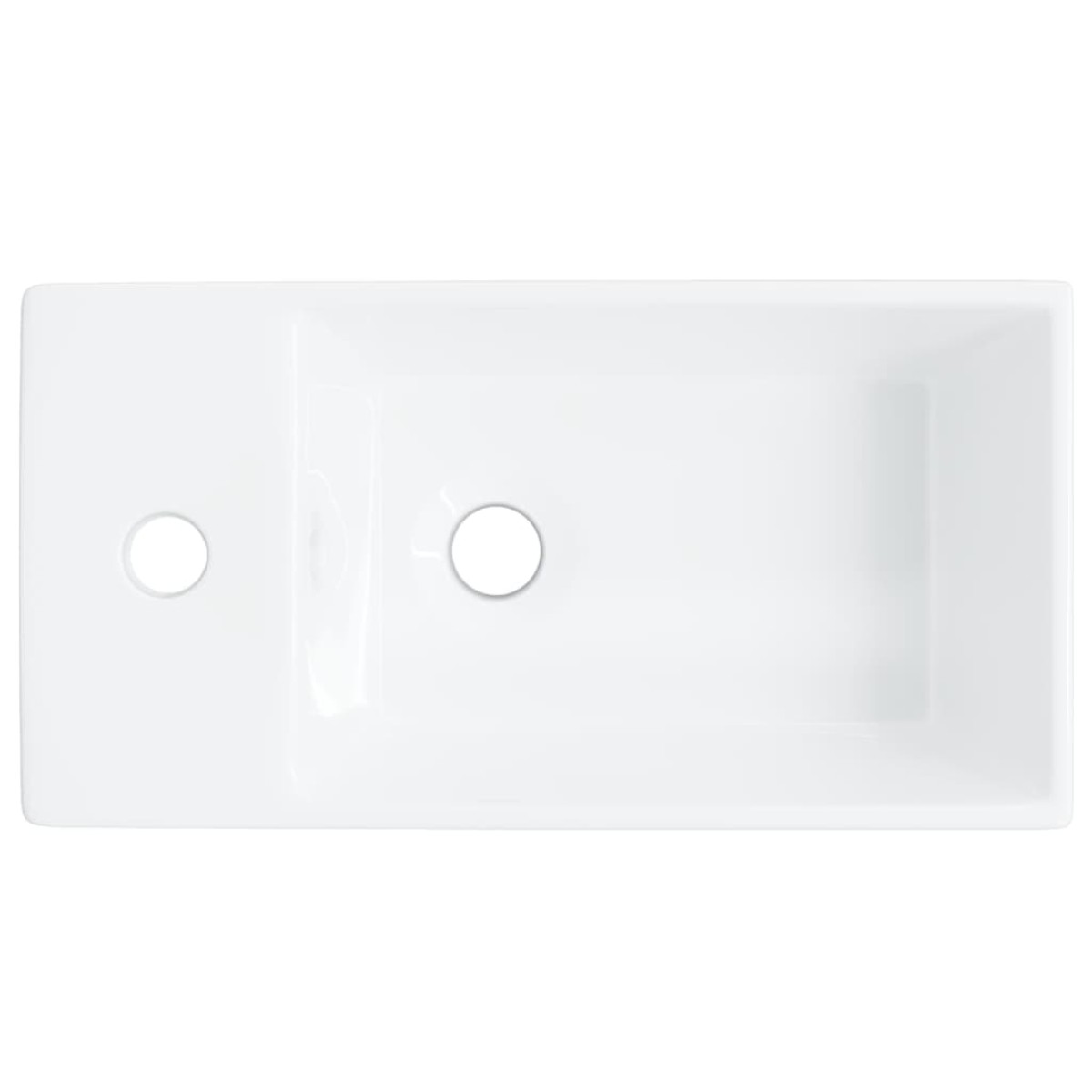 vidaXL Νιπτήρας Λευκός 48 x 25 x 15 εκ. Κεραμικός