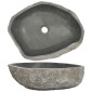 vidaXL Νιπτήρας River Stone Οβάλ 45-53 εκ.