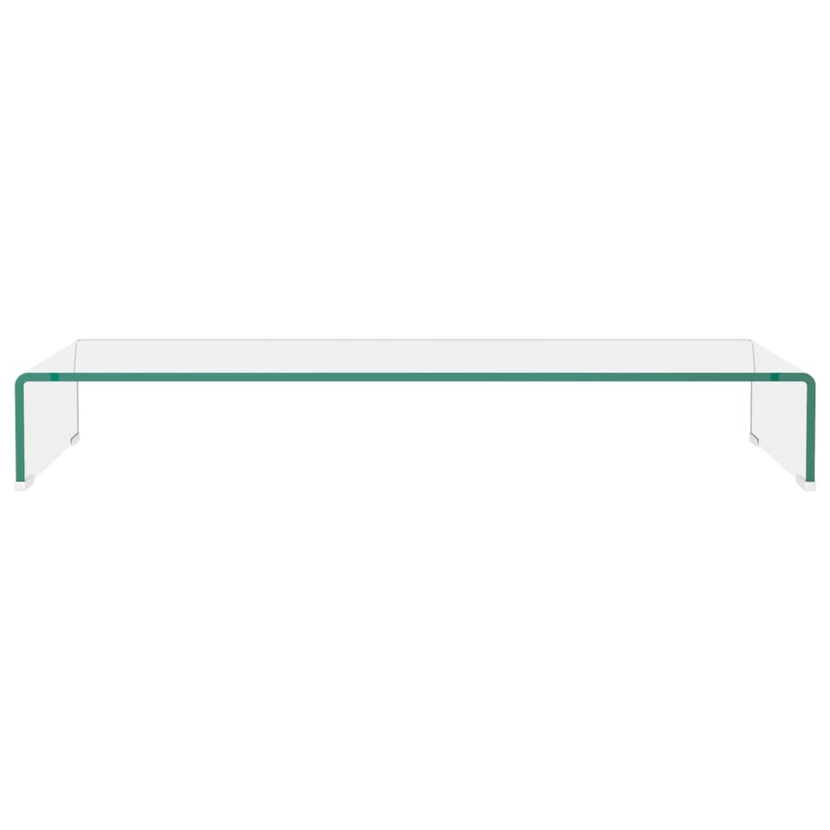 vidaXL Βάση Τηλεόρασης/Οθόνης Διάφανη 90 x 30 x 13 εκ. Γυάλινη