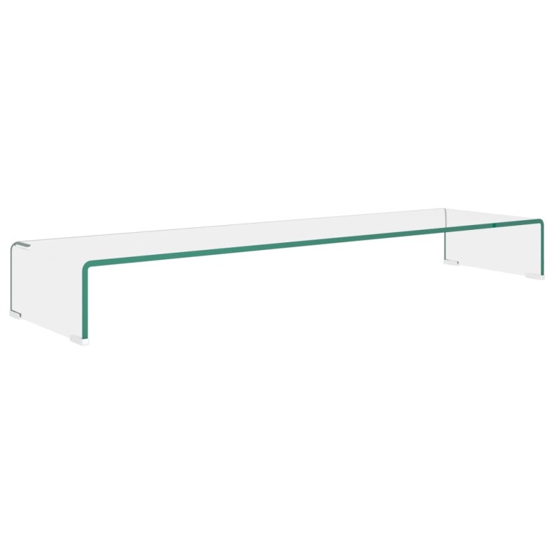 vidaXL Βάση Τηλεόρασης/Οθόνης Διάφανη 110 x 30 x 13 εκ. Γυάλινη