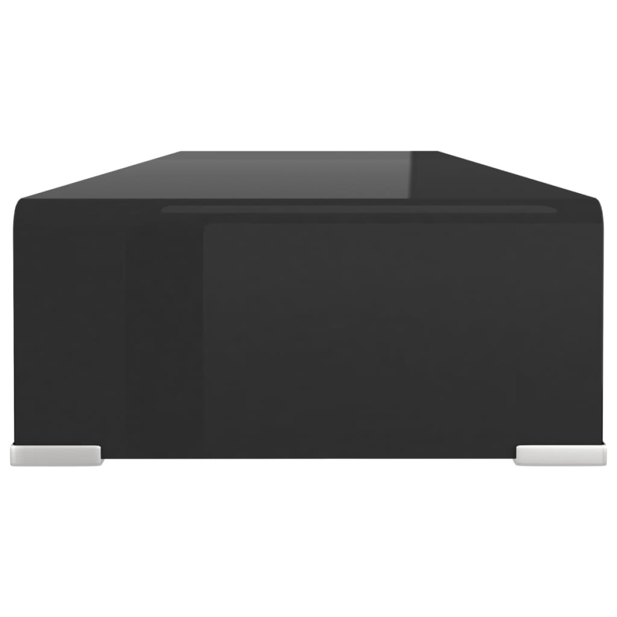 vidaXL Βάση Τηλεόρασης/Οθόνης Μαύρη 80 x 30 x 13 εκ. Γυάλινη