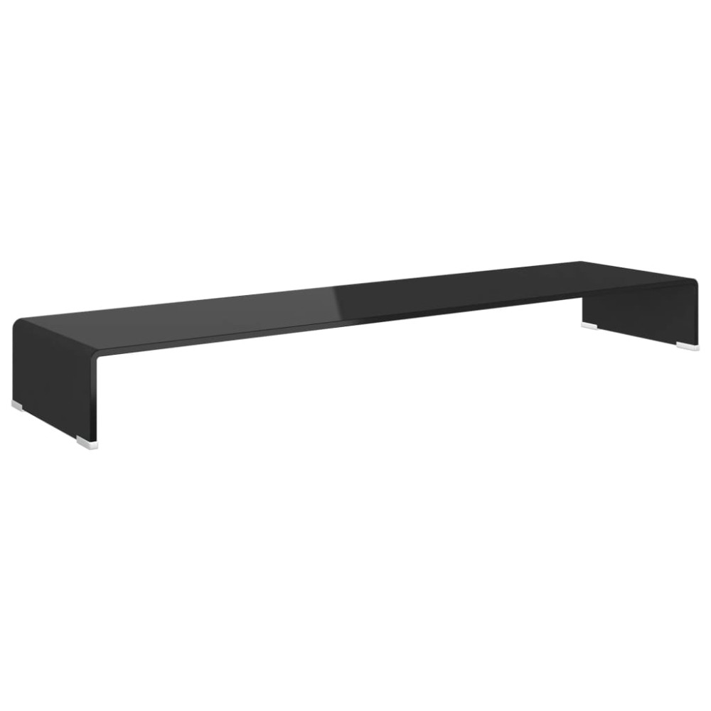 vidaXL Βάση Τηλεόρασης/Οθόνης Μαύρη 120 x 30 x 13 εκ. Γυάλινη