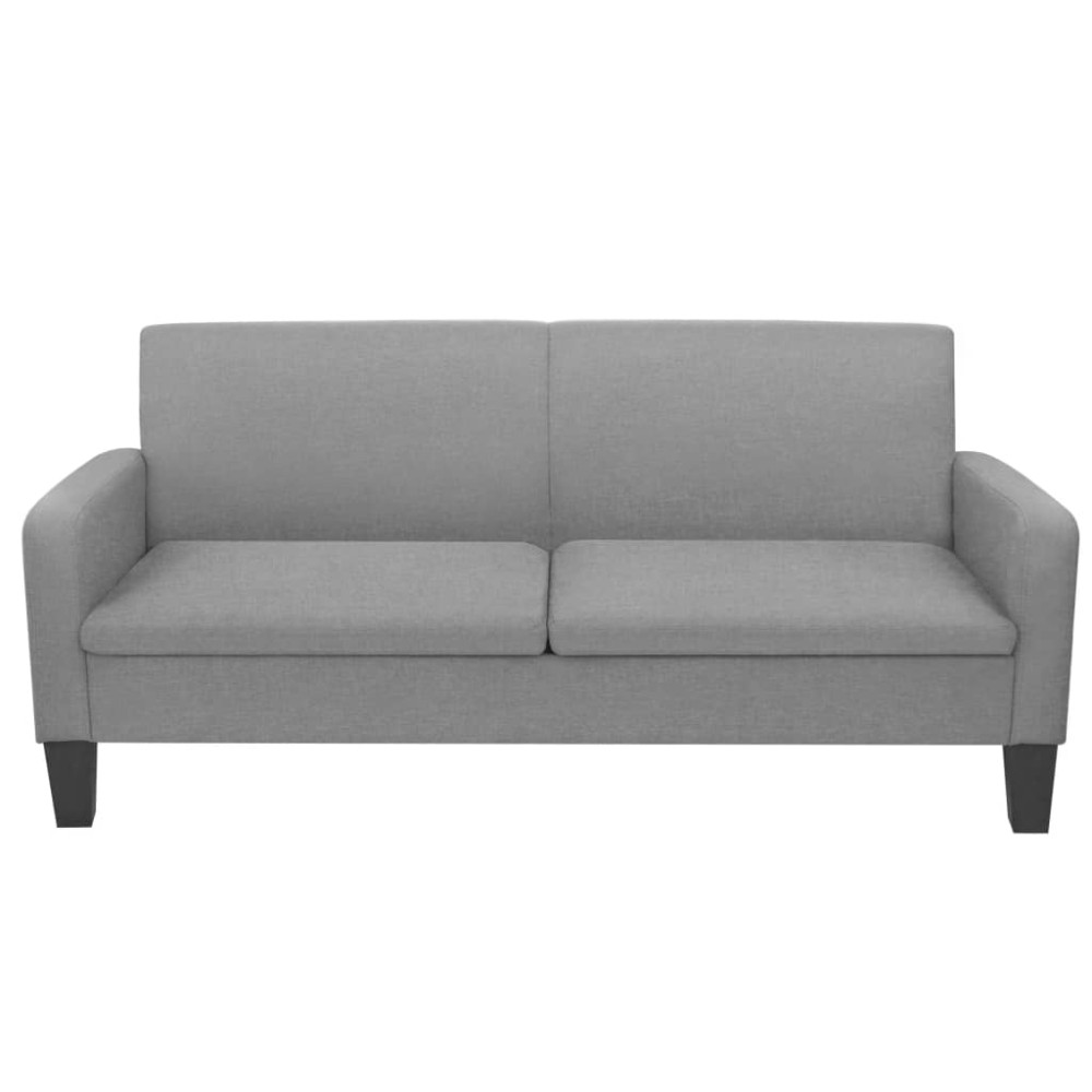 vidaXL Καναπές Τριθέσιος Ανοιχτό Γκρι 180 x 65 x 76 εκ.