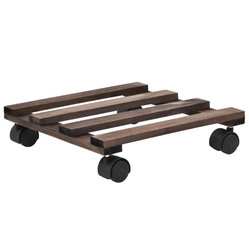 vidaXL Βάσεις για Γλάστρες με Ρόδες 4 τεμ. 25 x 25 εκ. από Ξύλο Κέδρου
