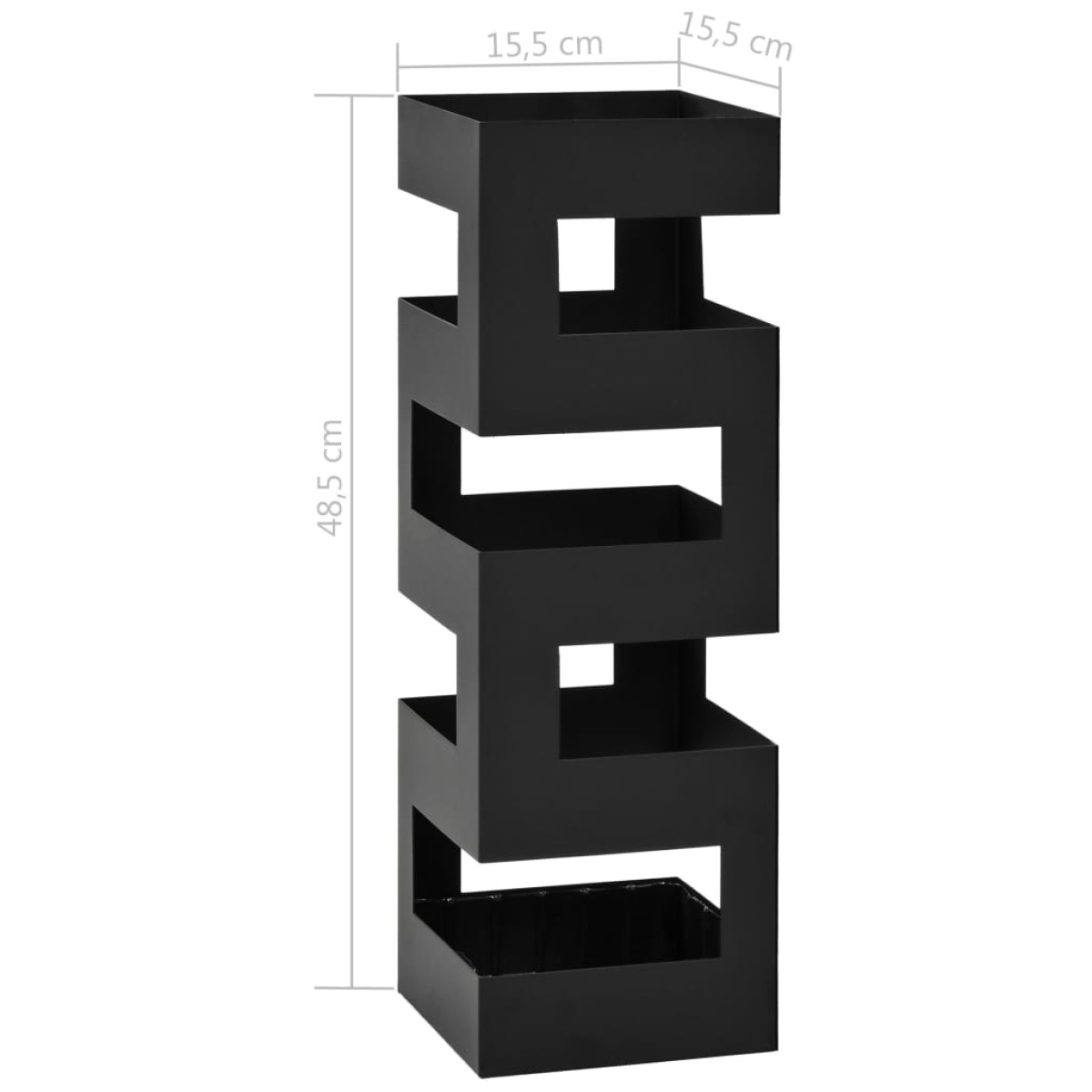 vidaXL Ομπρελοθήκη με Σχέδιο Tetris Μαύρη Ατσάλινη