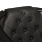 vidaXL Πολυθρόνα Aviator Μαύρη από Γνήσιο Δέρμα