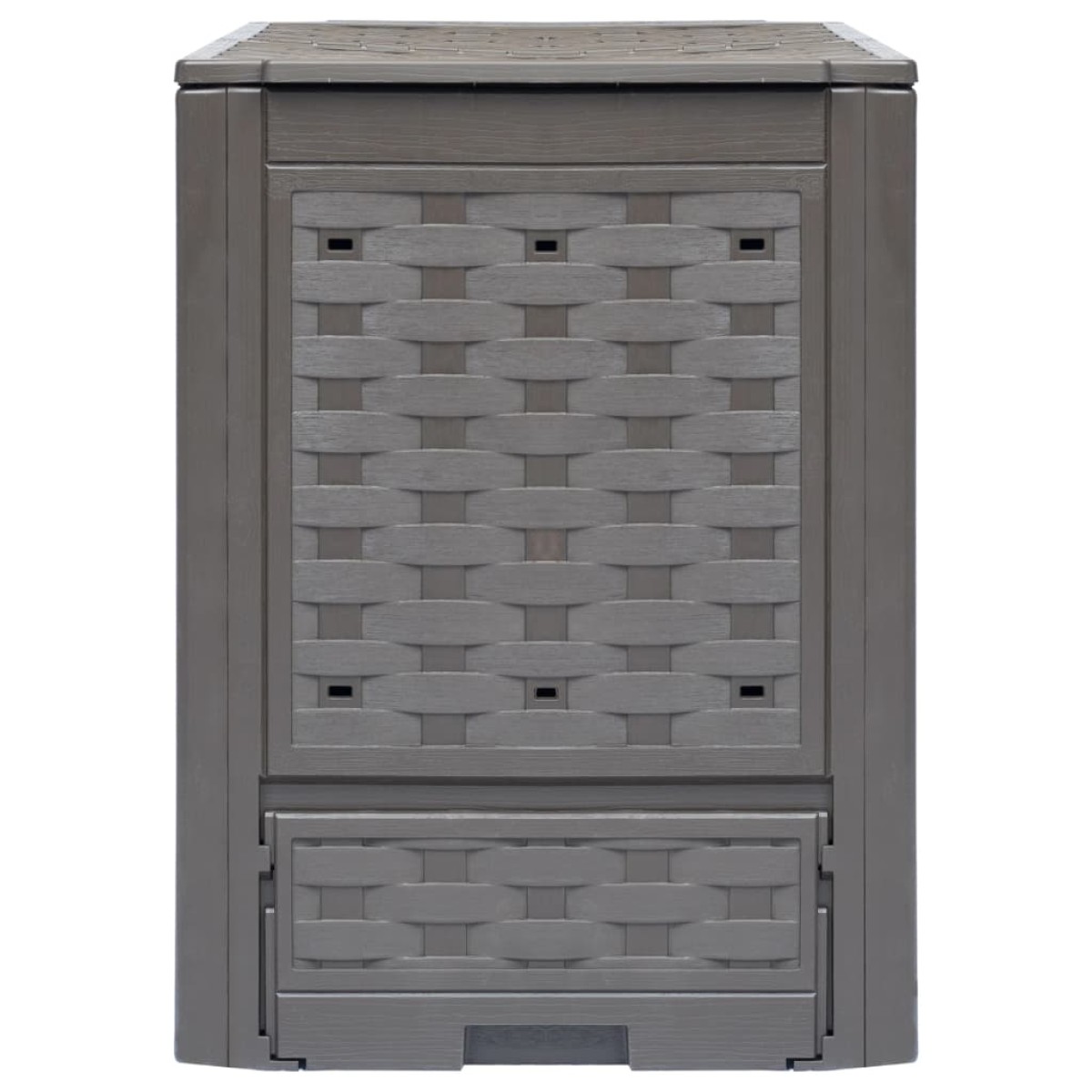 vidaXL Κομποστοποιητές 2 τεμ. Καφέ 60x60x83 εκ. 600 L Πλαστικό Ρατάν